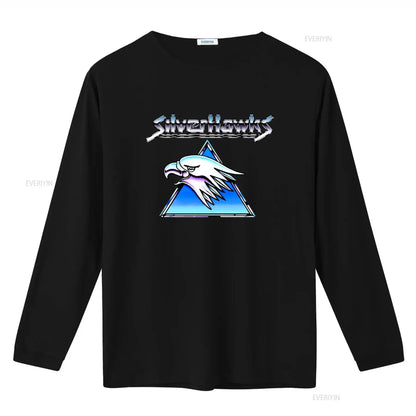 Silverhawks: Logo T Shirt Retro Design High Quality Print Comfortable Fabric vintage Washed Top For Everyday Wear streetwear