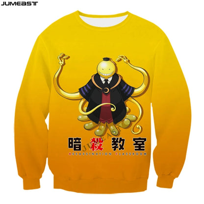 Assassination Classroom: Super Detailed - Jumeast Y2k  Long Sleeve T Shirt Sport Pullover