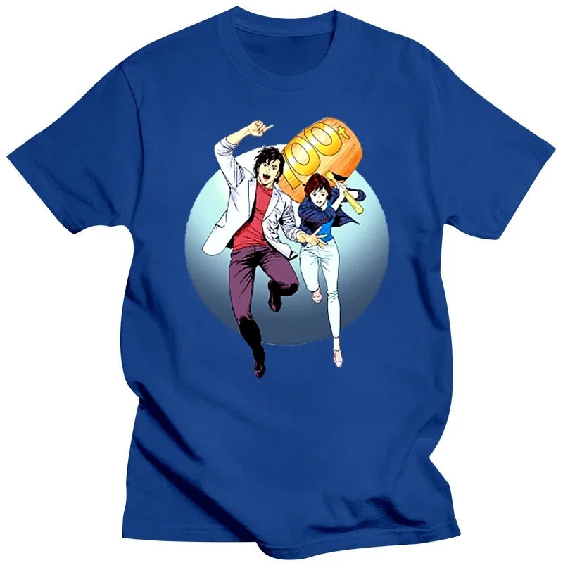 City Hunter: Funny Novelty Casual T-shirt Pop Style Skate Unisex Men men Top Tee Ryo Saeba Is A Lascivious  T Shirt