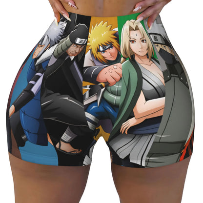 Naruto: Sakura Haruno  Hinata Hyuga Workout Biker Running Shorts Women Kushina Uzumaki Gym Yoga Shorts