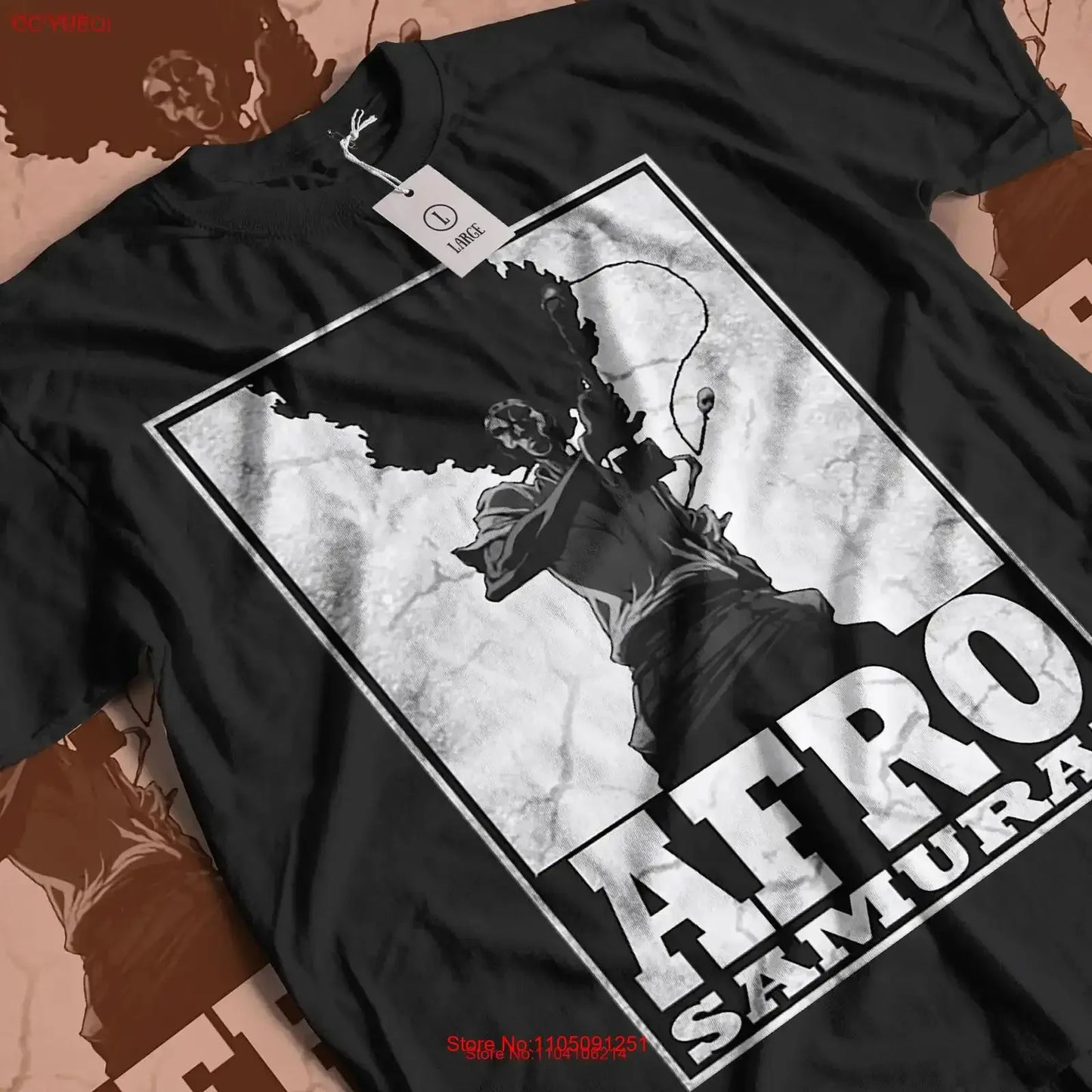 Afro Samurai: T Shirt vintage Washed Comfortable Breathable Top For Everyday Wear Stylish graphic