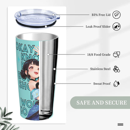 K-Pop Demon Hunters - Zoey  Tumbler Vacuum Insulated  Thermal Cup Stainless Steel Double Wall Mug Hot Cold Drink