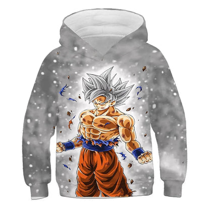 Dragon Ball Z: (KIDS) Hoodie Boys and Girls 3D Printing Sweatshirt Fashion Loose Long Sleeve Spring Autumn Goku Veget Pullover