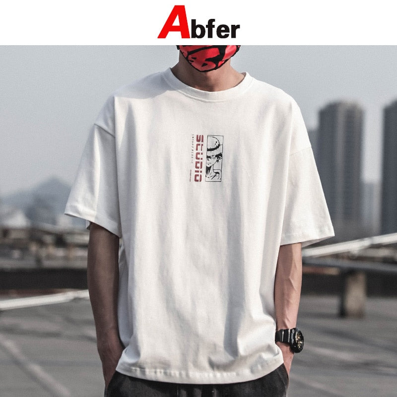 One Piece: Fashion Edgy - Abfer Monkey D. Luffy and Zoro Oversized T-shirt