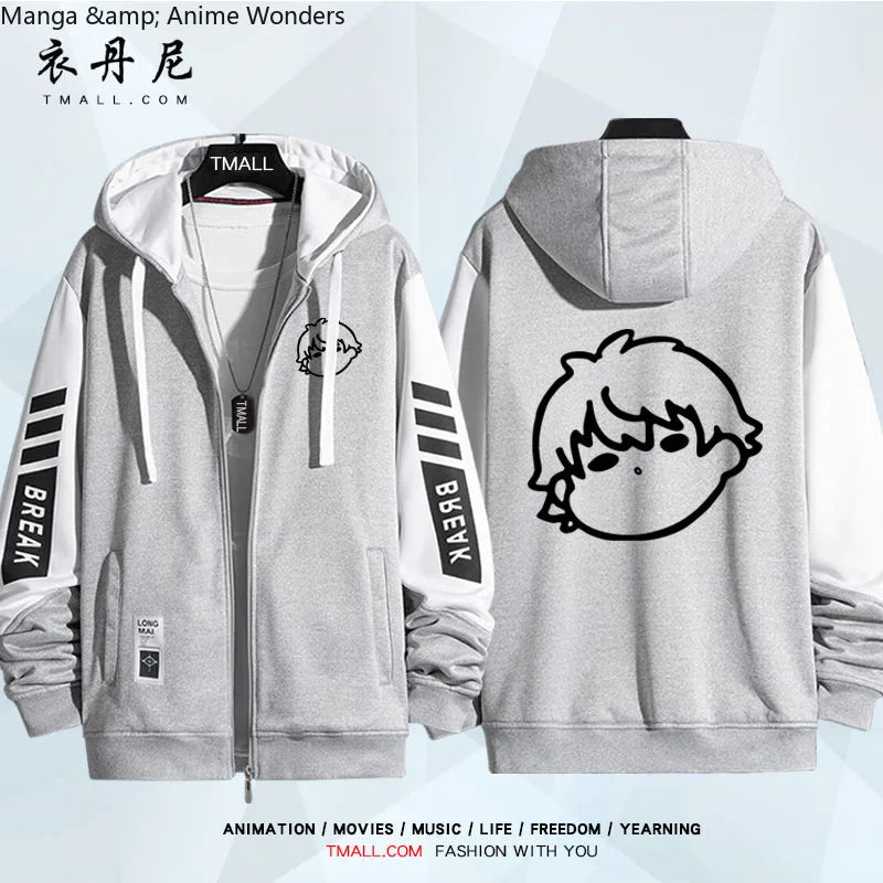 Blue Lock: Isagi Yoichi Nagi Seishiro Cosplay Costum Long Sleeve Print Jacket Zipper Hoodie Women Men FashionHooded Costumes Couple Jacket