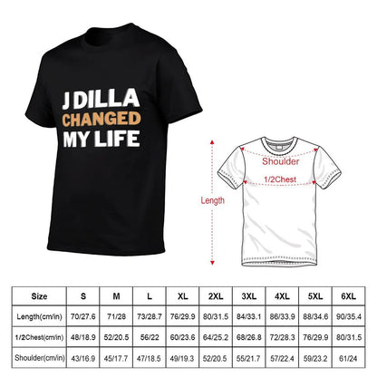 J Dilla:  Changed my Life | JAY DEE T-Shirt Large Size Breathable Tee