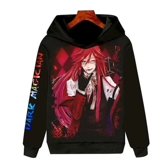 Black Butler: Long Sleeve Hoodie 3D Clothing Unisex Warmth Youth Fashion Sports Cartoon Anime Design Not Deformable