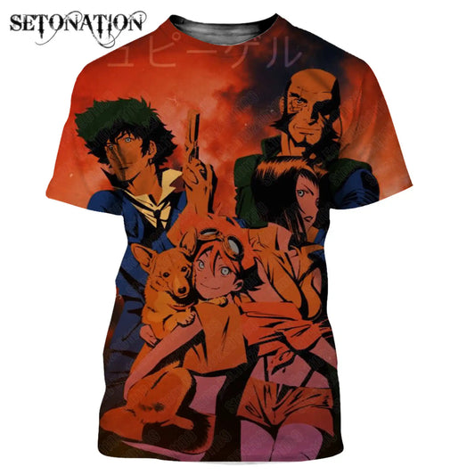 Cowboy Bebop: t shirt men women 3D print t-shirts Harajuku style tshirt streetwear summer tops