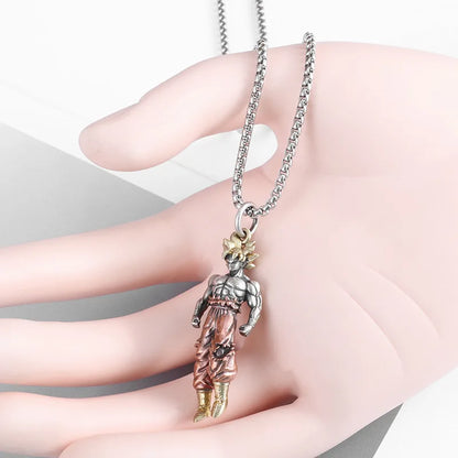 Dragon Ball Z: Super Saiyan Son Goku Alloy Electroplate Necklace Personality Pendant Hip Hop Sweater Chain Comic