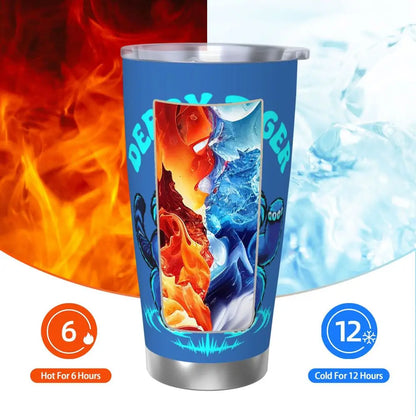KPop Demon Hunters - Derpy  Insulated Tumbler with Lid Vacuum Thermal Mug Outdoor Travel Car Bottle Cup, 20oz