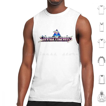 Silverhawks: Logo Tank Tops Print Cotton Thundercats 80s Retro He Man Cartoon Thundercat Vintage Cartoons Silverhawks
