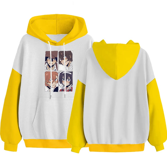 Bungo Stray Dogs:  Nakajima Atsushi  Hoodies Kawaii Appliques Patchwork Pullover
