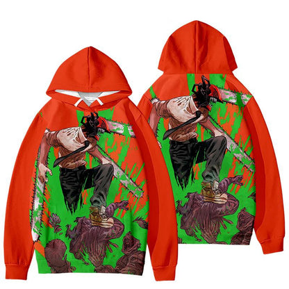 Chainsaw Man: Hoodies Casual Tops Long Sleeve Harajuku Hoodie Pullover