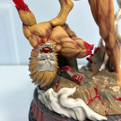 Attack On Titan: Eren Yeager Battle Form Titan Figure Collectible Anime Statue Model Desktop Ornament Gift For Anime Fans