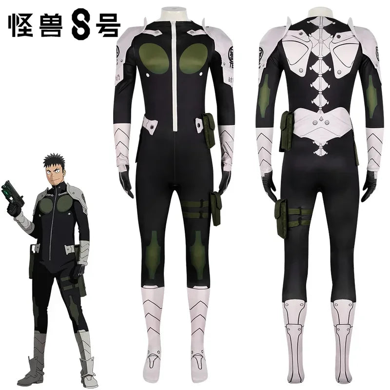 Kaiju No. 8 Kafka Hibino Mina Ashiro Cosplay Costume Wig Jumpsuit Uniform Bag Gloves Monster Sweeper Birthday Suit Props