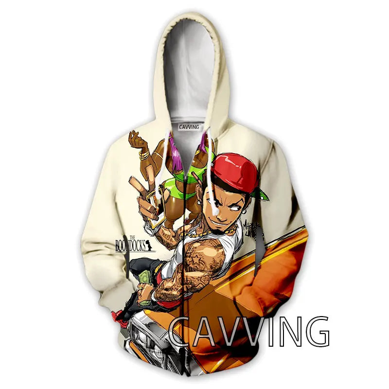 The Boondocks: New Fashion 3D Print   Zipper Hoodies Zip Up Hooded Sweatshirts Harajuku Hoodie Hip Hop Sweatshirts  H01