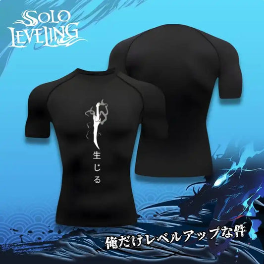 Solo Leveling:: Jin Woo Compression Shirt Compression Gym Sung Jin Woo Solo Leveling Anime Muscleshirt Sportwear Igris Levelup Gym Cloths