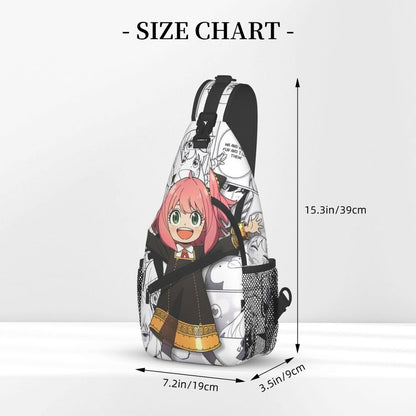 Spy X Family: Crossbody Sling Bag Small Chest Bag Anime Anya Forger Shoulder Backpack Daypack for Hiking Travel Travel Pack