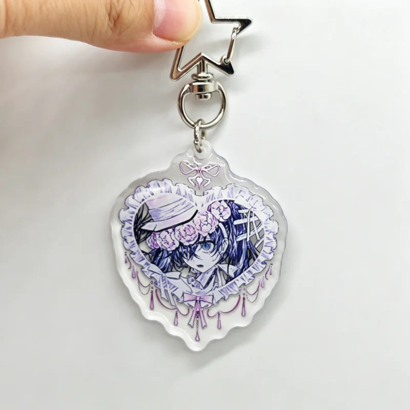 Black Butler: Ciel Phantomhive Elizabeth Midford Cosplay Keychain Acrylic Pendant Keyring 1 Pair Key Chain Bag Accessories