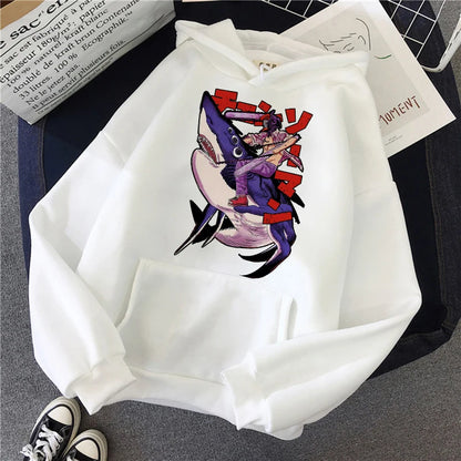 Chainsaw Man: Plus Size Sweatshirt Harajuku  Long Sleeve Pullover Casual Streetwear Clothes Tops