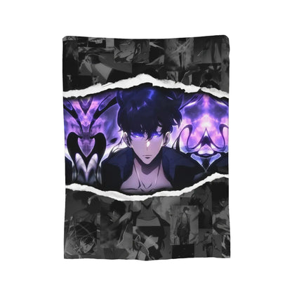 Solo Leveling: Blanket Flannel Spring Autumn  Breathable Ultra-Soft Throw Blanket for Sofa Car Bedspreads