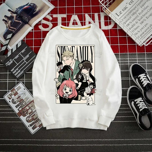 Spy Family Hoodie: Spy X Family Yor Forger Sweatshirts Loid Forger Bond Pullover Harajuku Anya Smug Casual Clothes