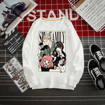 Spy Family Hoodie: Spy X Family Yor Forger Sweatshirts Loid Forger Bond Pullover Harajuku Anya Smug Casual Clothes