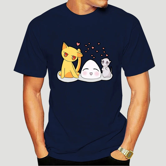 Fruits Basket: T-Shirt For Men Anime Sohma Yuki Kyo Tohru Furuba Manga Cat Cotton Tee Shirt Short Sleeve T Shirt Classic  5329AF