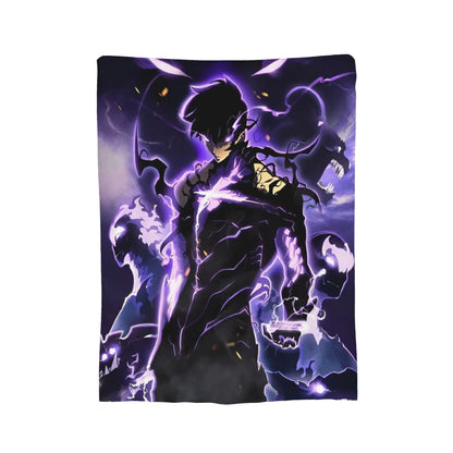 Solo Leveling: Blanket Flannel Spring Autumn  Breathable Ultra-Soft Throw Blanket for Sofa Car Bedspreads
