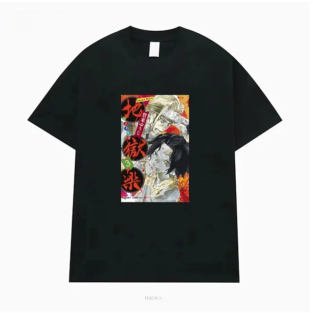 Hell's Paradise: Jigokuraku Short Sleeve T-Shirt Anime Cartoon Print Breathable Cotton Youth Fashion Summer Wear