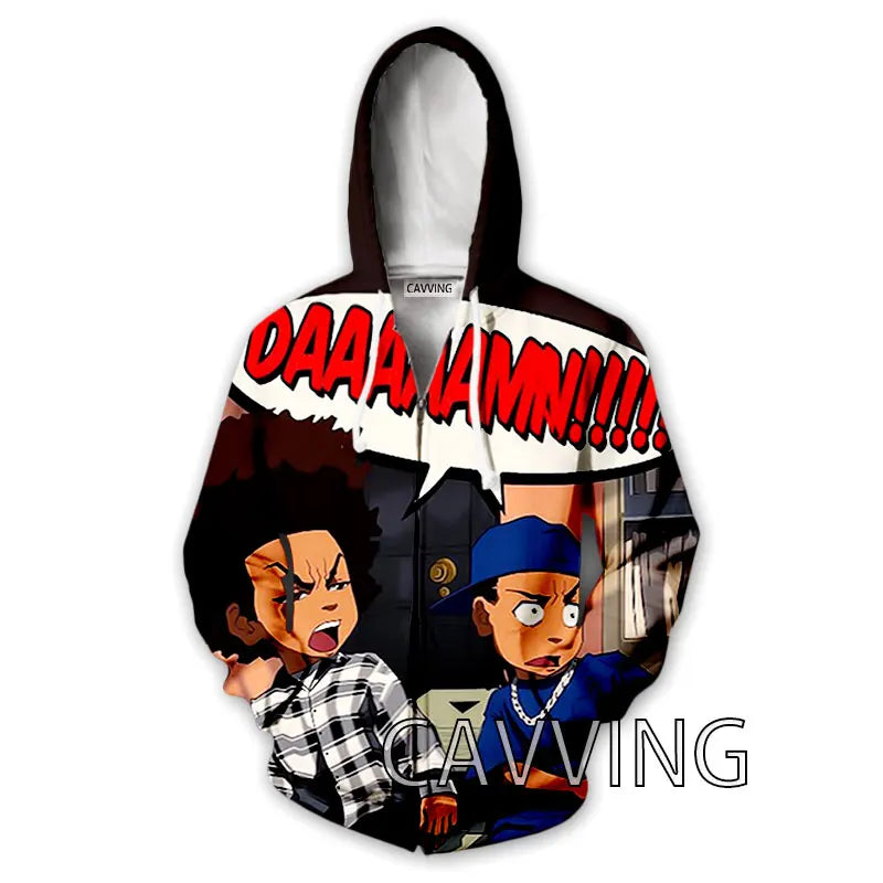 The Boondocks: New Fashion 3D Print   Zipper Hoodies Zip Up Hooded Sweatshirts Harajuku Hoodie Hip Hop Sweatshirts  H01