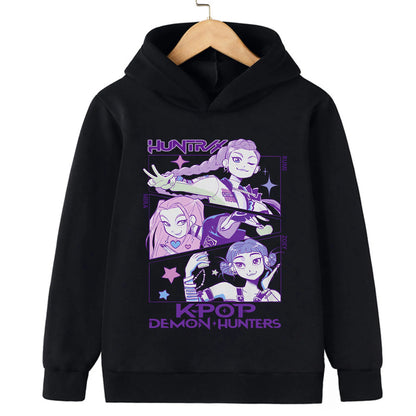 KPop Demon Hunters : Toddler Girl Clothes Demon Hunters Fashion Hoodie Clothes Child Girl Movie New Sweatshirts Casual Tops