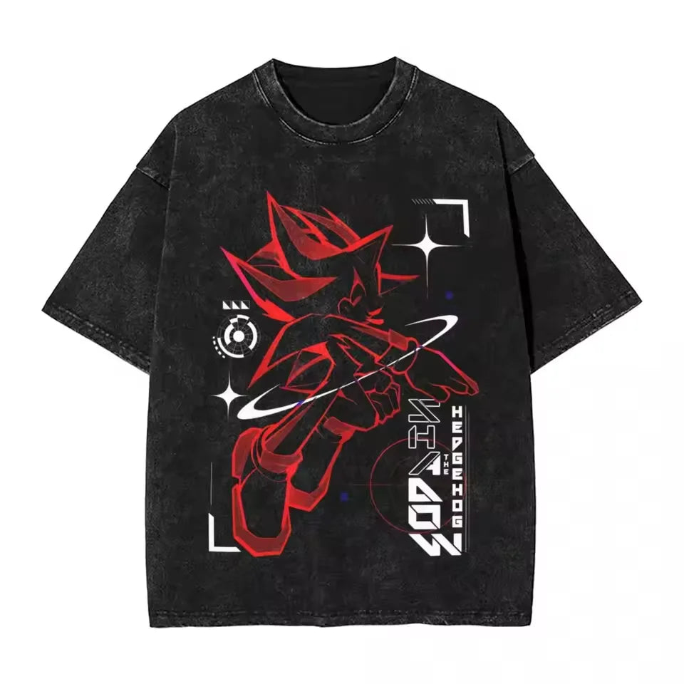 Sonic the Hedgehog: Shadow Cotton High Quality t shirt designer men t-shirts y2k streetwear manga unisex clothes