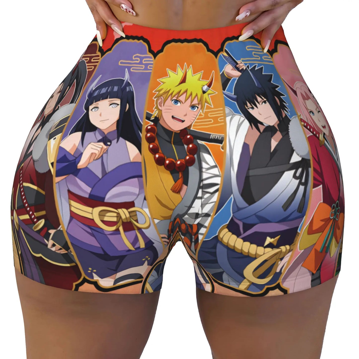 Naruto: Sakura Haruno  Hinata Hyuga Workout Biker Running Shorts Women Kushina Uzumaki Gym Yoga Shorts