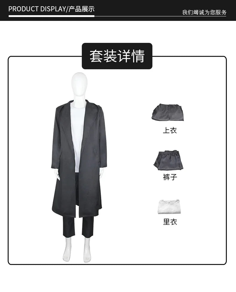 Solo Leveling: Seong Jin woo Cosplay Uniform Costume  Roleplay Coat Pants Outfits Halloween Carnival Party Disguise Suit