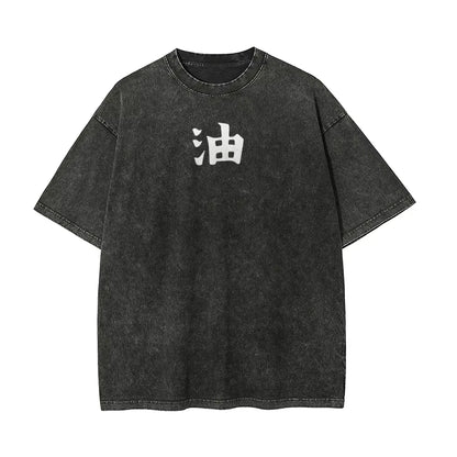 Naruto: Jiraiya T Shirt Gamabunta Ukiyo-e Vintage Acid Wash Streetwear Retro Anime Graphic Men Tees 2026 100%cotton Clothing