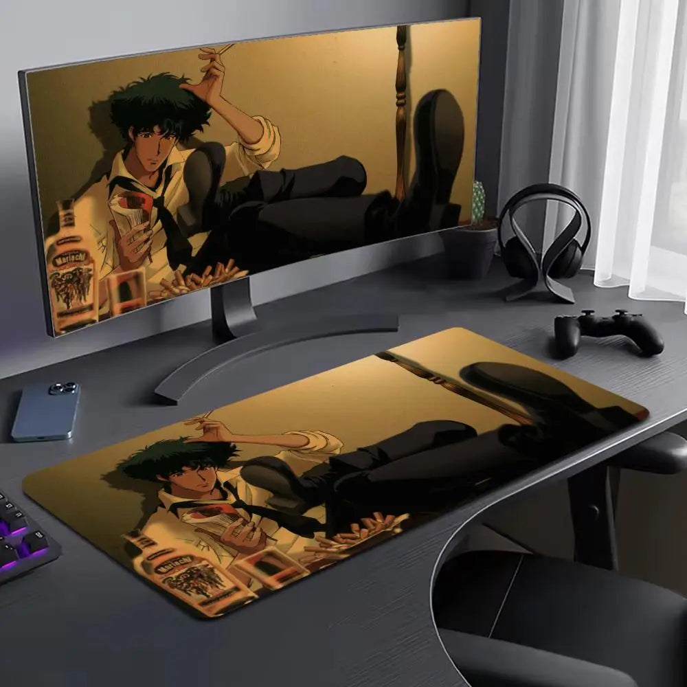Cowboy Bebop: Mouse Pad Large Computer Mouse Pad Office Accessories XXL Pc Gamer Non-slip Deskmat Mousepad Keyboard Rubber Game