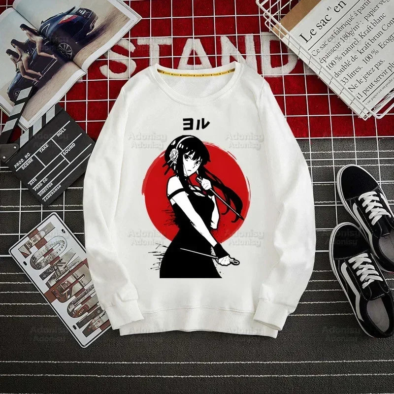 Spy Family Hoodie: Spy X Family Yor Forger Sweatshirts Loid Forger Bond Pullover Harajuku Anya Smug Casual Clothes