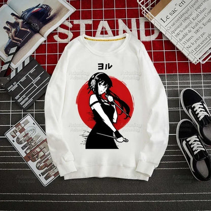 Spy Family Hoodie: Spy X Family Yor Forger Sweatshirts Loid Forger Bond Pullover Harajuku Anya Smug Casual Clothes