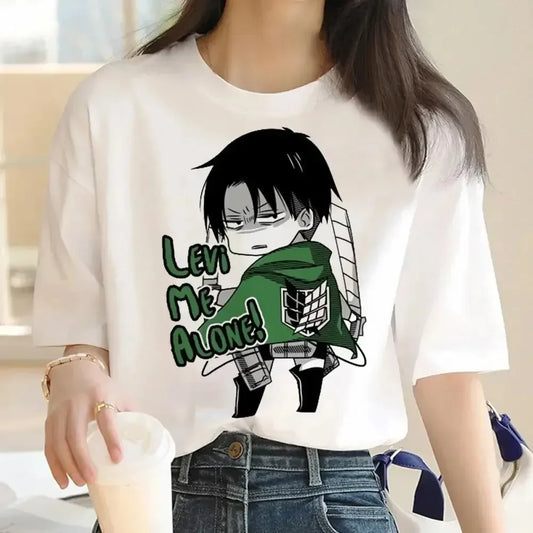 Attack on Titan: Graphic Print Harajuku T Shirt Casual Fashion Short Sleeve T-Shirt Women Graphic T Shirts