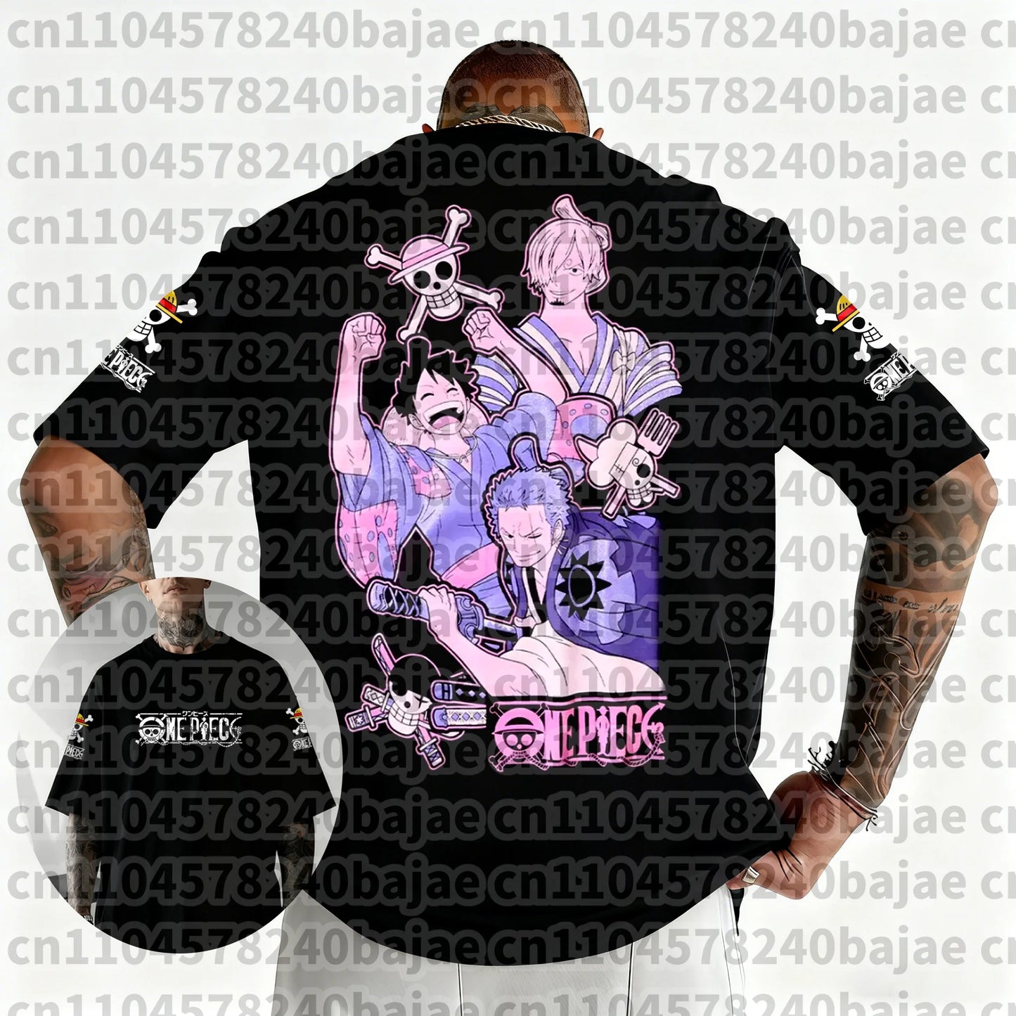 2026 One Piece Japanese Anime Printed Men's T-Shirt Roronoa Zoro Harajuku Short Sleeve Luffy T-shirt Clothing Y2k Top Tee Unisex