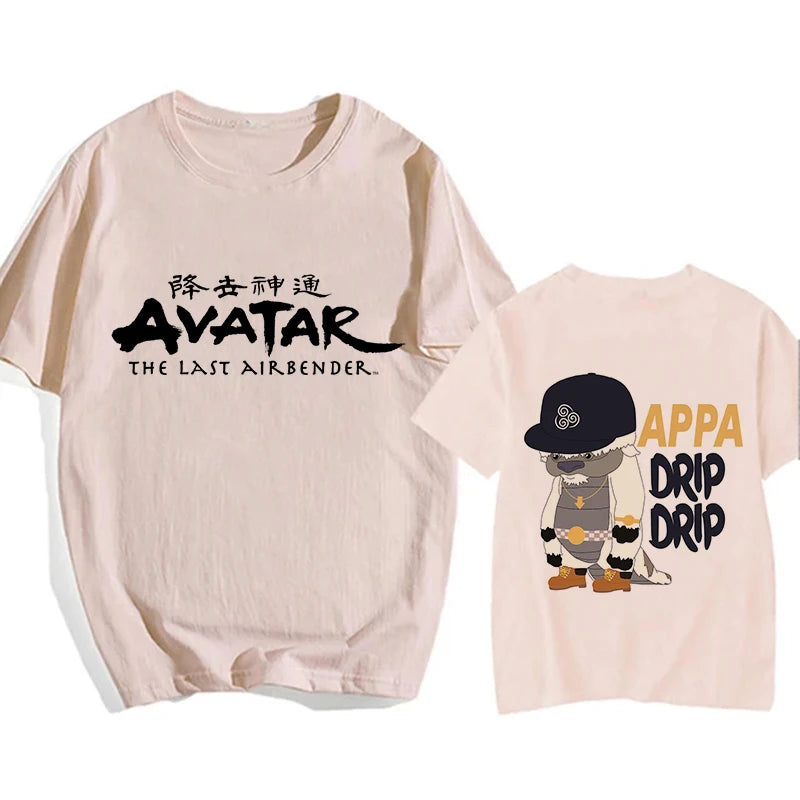 Avatar The Last Airbender: Y2k Shirt Streetwear Appa Yip Casual Tshirt Hip Hop Harajuku Tees Tops Fashion Mange T-shirt Clothes