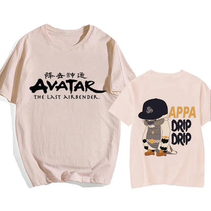 Avatar The Last Airbender: Y2k Shirt Streetwear Appa Yip Casual Tshirt Hip Hop Harajuku Tees Tops Fashion Mange T-shirt Clothes