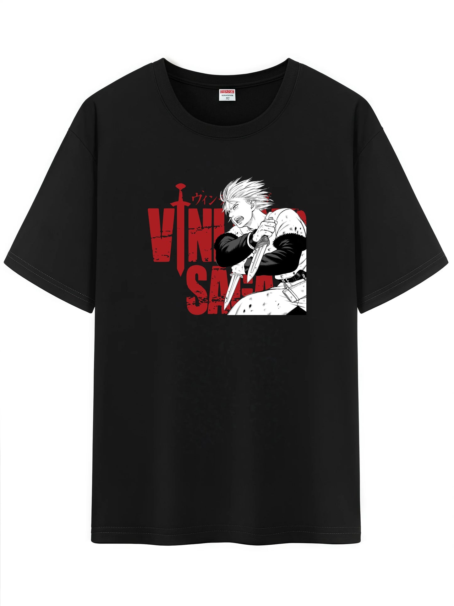Vinland Saga: Unisex Japanese Pattern T-Shirt,  Character Graphic Short Sleeve Regular Fix Tee Shirt