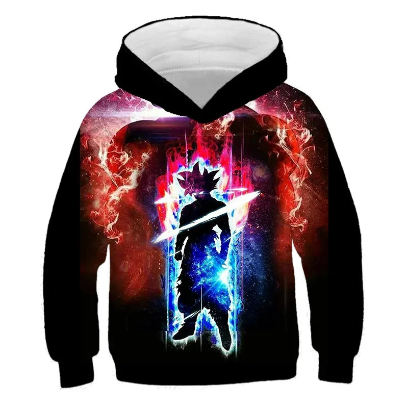 Dragon Ball Z: (KIDS) Hoodie Boys and Girls 3D Printing Sweatshirt Fashion Loose Long Sleeve Spring Autumn Goku Veget Pullover