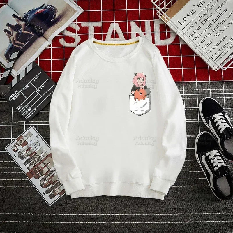 Spy Family Hoodie: Spy X Family Yor Forger Sweatshirts Loid Forger Bond Pullover Harajuku Anya Smug Casual Clothes