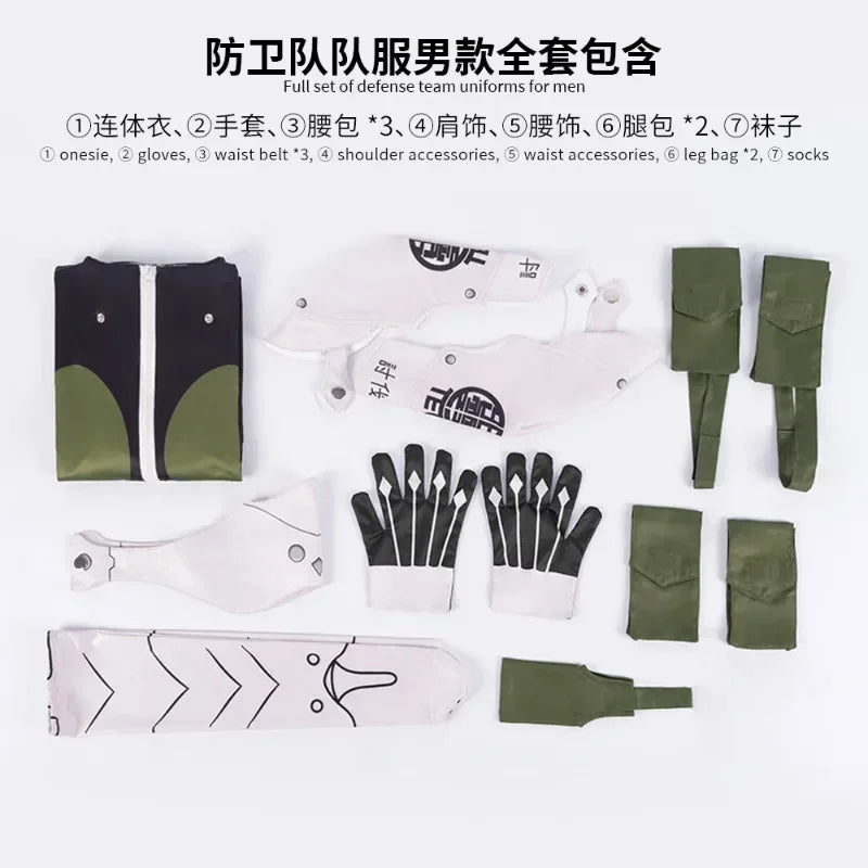Kaiju No. 8 Kafka Hibino Mina Ashiro Cosplay Costume Wig Jumpsuit Uniform Bag Gloves Monster Sweeper Birthday Suit Props