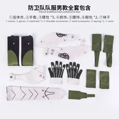 Kaiju No. 8 Kafka Hibino Mina Ashiro Cosplay Costume Wig Jumpsuit Uniform Bag Gloves Monster Sweeper Birthday Suit Props