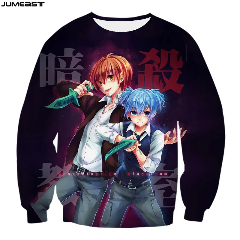 Assassination Classroom: Super Detailed - Jumeast Y2k  Long Sleeve T Shirt Sport Pullover