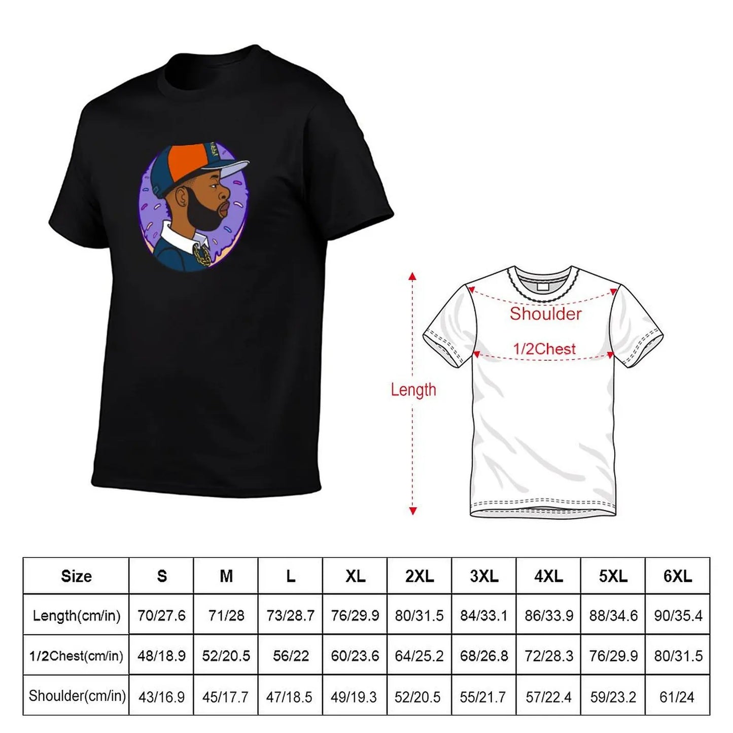 J Dilla:T-Shirt Big and Tall Crew Neck Tee